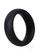 Rock Solid Small Black Silicone Cock Ring for Enhanced Comfort and Prominent Appearance