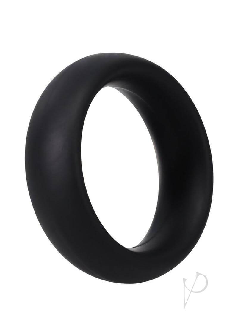 Rock Solid Small Black Silicone Cock Ring for Enhanced Comfort and Prominent Appearance