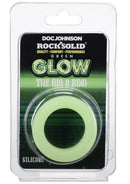 Rock Solid Big O Glow-in-the-Dark Green Silicone Cock Ring in packaging