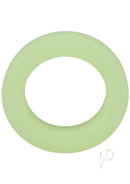 Rock Solid Big O glow-in-the-dark green silicone cock ring in cylindrical O shape