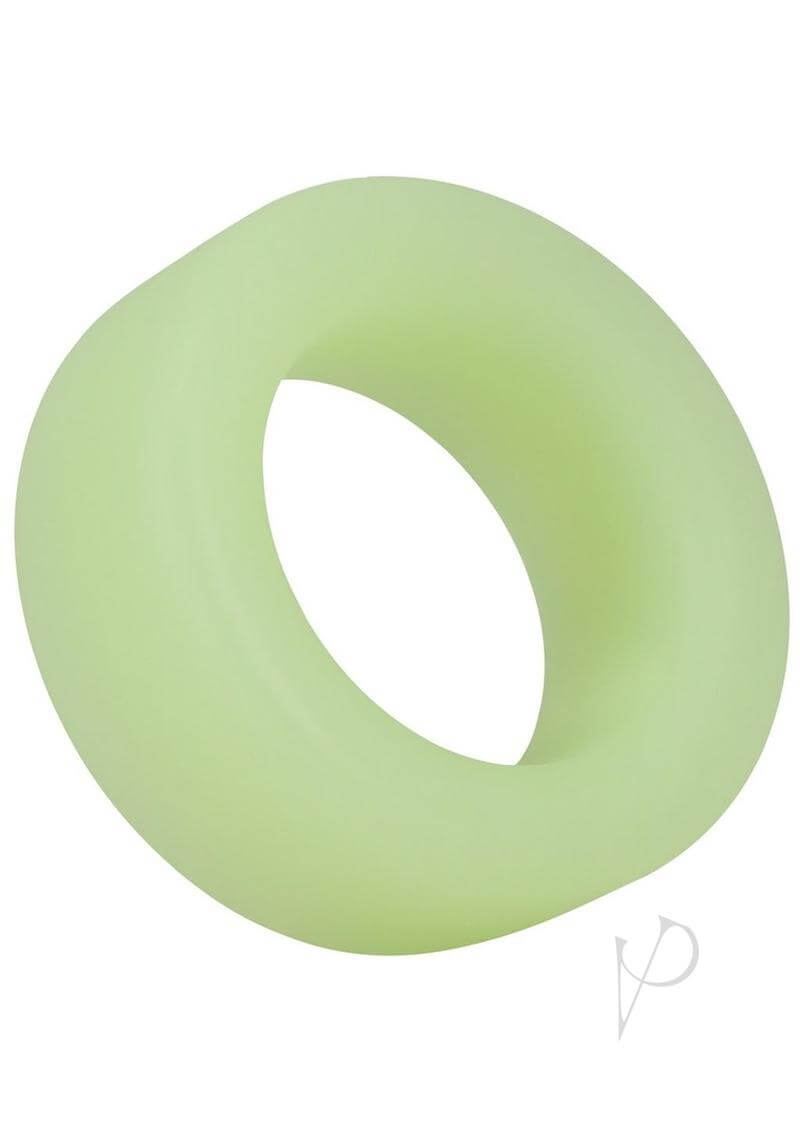 Glow-in-the-Dark Green Silicone Cock Ring - Rock Solid Big O