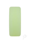 Glow-in-the-dark green silicone cock ring in cylindrical O shape for enhanced pleasure and delayed ejaculation.
