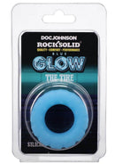 Rock Solid Blue Glow-in-the-Dark Cock Ring in packaging for enhanced pleasure and performance