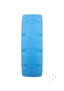 Rock Solid Blue Glow-in-the-Dark Cock Ring with rugged tread design enhancing pleasure and performance.