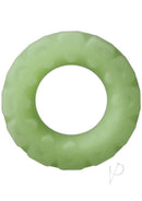 Rock Solid The Tire green glow-in-the-dark cock ring with tread design for extra texture and stimulation.
