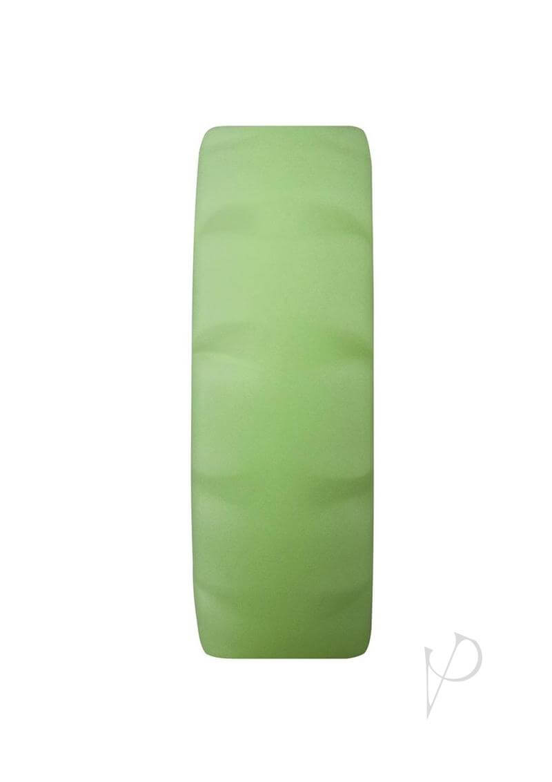 Rock Solid The Tire Green Glow-in-the-Dark Cock Ring with rugged tread design for extra stimulation and pleasure.