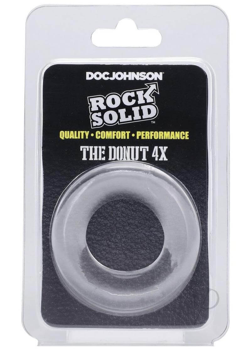 Rock Solid The Donut 4x C Ring Clear Packaging for Enhancing Erections