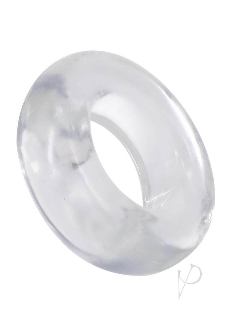 Rock Solid The Donut 4x Clear C Ring for enhanced erections made from stretchy, body-safe TPE.
