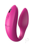 We Vibe Sync Dusty Pink couples vibrator with adjustable fit for dual stimulation, remote and app control. Enhance your shared vibrations.