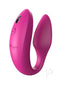 We Vibe Sync Dusty Pink couples vibrator with adjustable fit for dual stimulation, remote and app control. Enhance your shared vibrations.