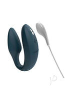 We-Vibe Sync 2 Rechargeable Couples Vibrator in Green Velvet with Remote Control.