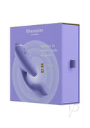 Womanizer DUO 2 Lilac Rabbit Toy packaging showcasing Pleasure Air clitoral stimulator and G-Spot vibrator.