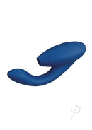 Womanizer DUO 2 Blue Premium Rabbit Toy with Pleasure Air clitoral stimulator and G-Spot vibrator elevating intimate pleasure