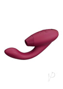 Womanizer DUO 2 Bordeaux rabbit toy with Pleasure Air technology and G-Spot vibrator for blended orgasms