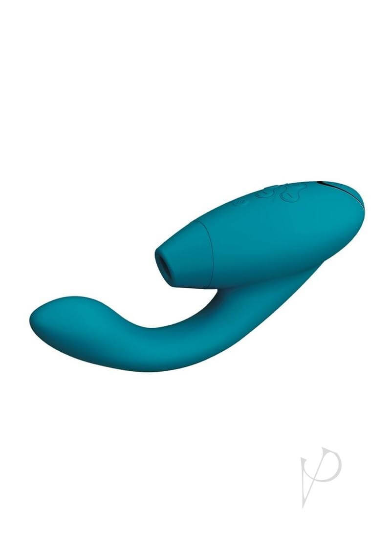Womanizer DUO 2 Petrol Premium Rabbit Toy with Pleasure Air clitoral stimulation and powerful G-Spot vibrator for ultimate pleasure.