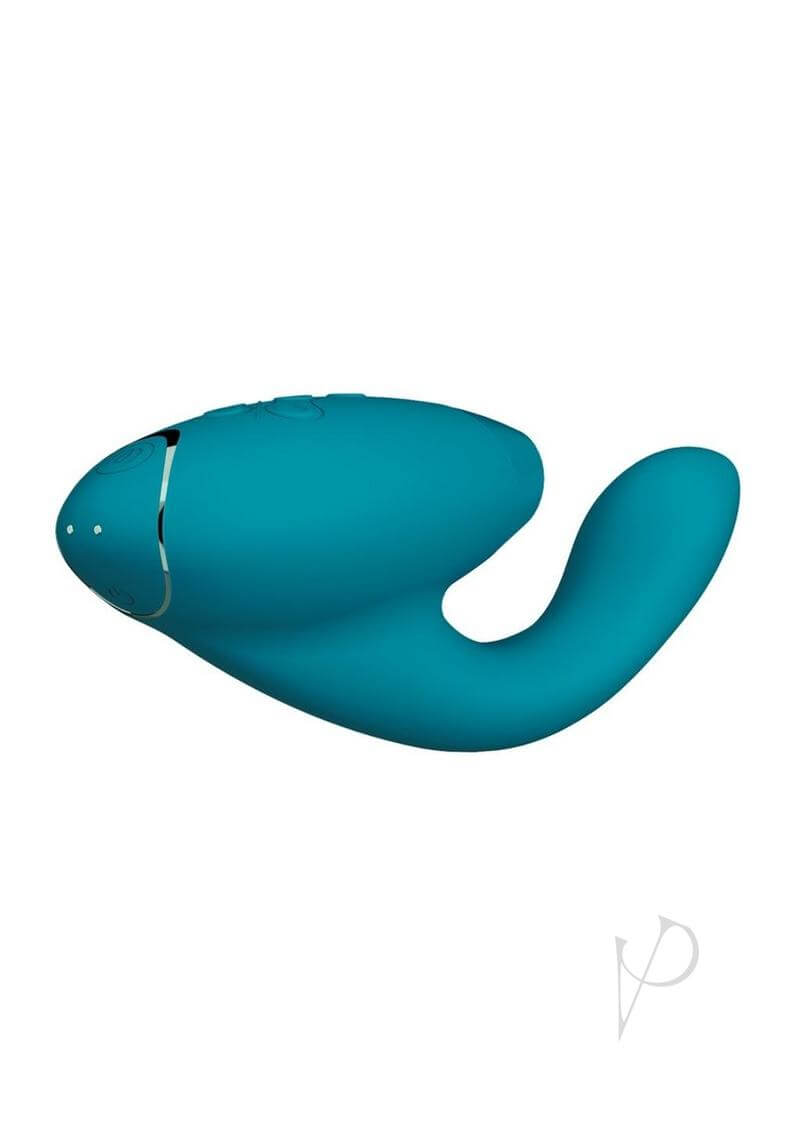 Womanizer DUO 2 Petrol Rabbit Toy featuring Pleasure Air clitoral stimulation and powerful G-Spot vibrator for ultimate pleasure.