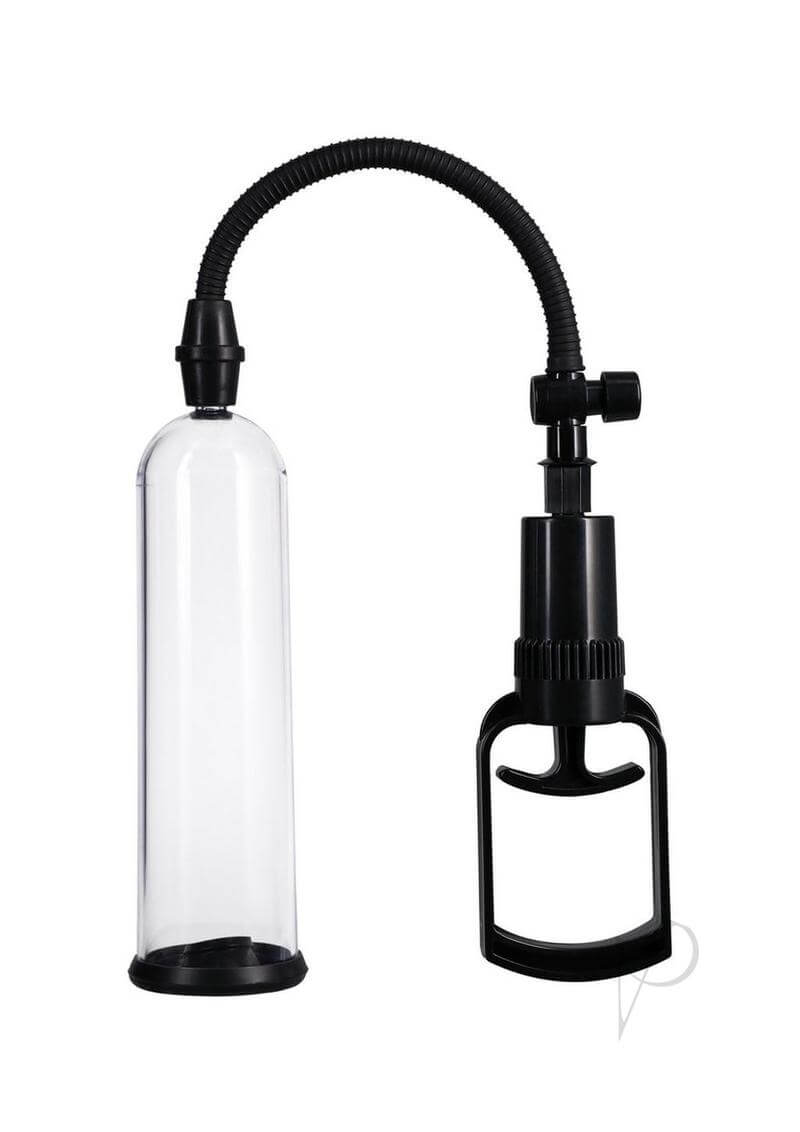 Rock Solid Manual Penis Pump Kit with Clear Tube and Black Pump