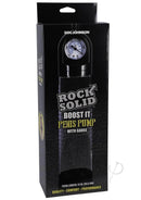 Rock Solid Boost It Penis Pump with Gauge in packaging for enhanced erections and performance.