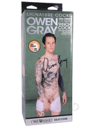 Packaging of Signature Cocks TRUSKYN 9-inch Owen Gray realistic dildo with dual-density silicone and suction cup