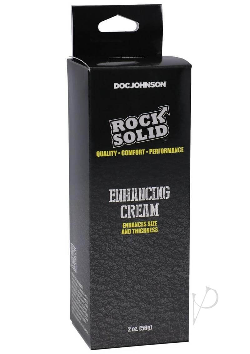 Rock Solid Enhance Cream 2oz Boxed Packaging - Quality, Comfort, Performance Enhancing Cream for Size and Thickness