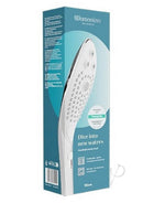 Womanizer Wave Chrome shower head with three water jets, designed for ultimate self-care and masturbation, in blue packaging.