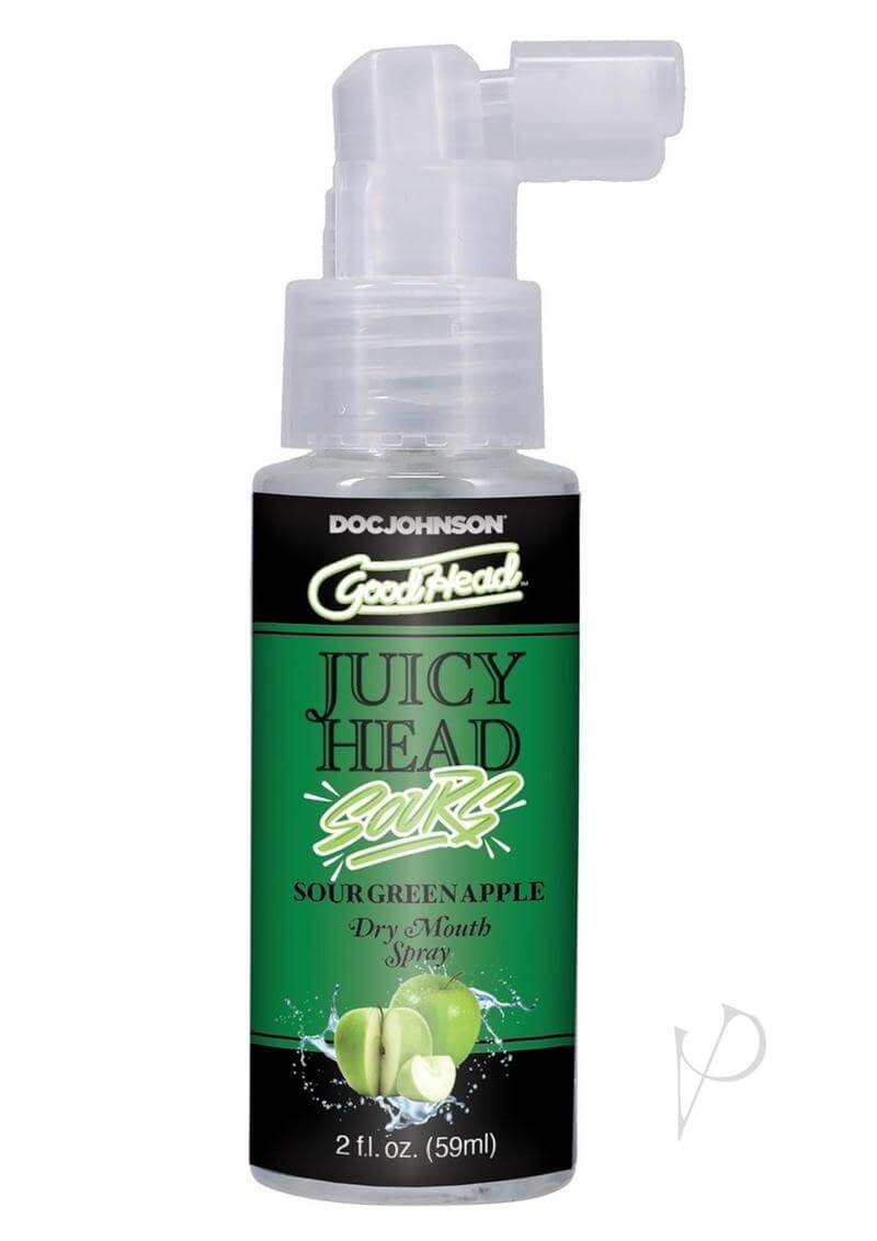 GoodHead Juicy Head Sour Green Apple Oral Moisture Spray 2oz for fresh breath and moisture during oral pleasures