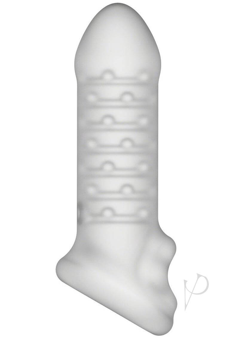 Merci Jacked Up Thin Extender with ball strap made from frosted material, designed to enhance length and girth for increased pleasure.