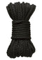 Merci Hogtied Bind and Tie Hemp Bondage Rope - 30 Feet of Natural Strength, 6mm Width, Black Color