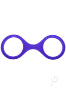 Purple silicone play cuffs by Merci designed for secure and comfortable bondage play.