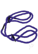 Soft Hemp Bondage Cuffs in purple - Safe, Sensual, Easy-to-Use Rope Play for Beginner and Experienced Users