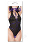 Packaging of Premium 30-Foot Hemp Bondage Rope in purple on a model wearing black lingerie.