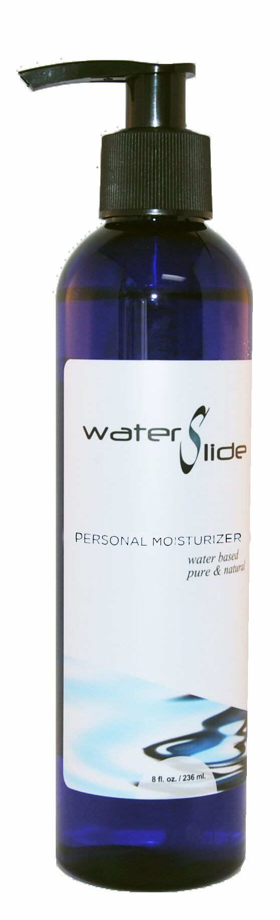 Earthly Body Water Slide Personal Lube 8 oz bottle designed for safe and gentle lubrication and intimate moments.