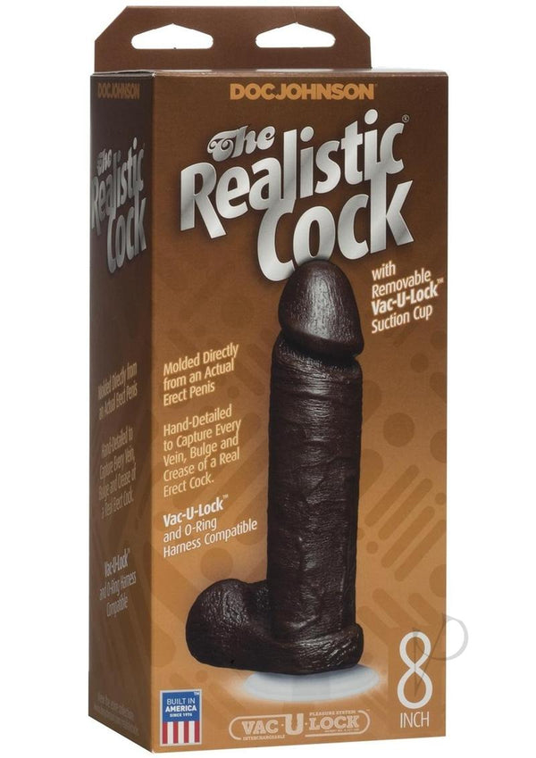 The Realistic Cock Black 8-0