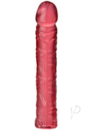 Doc Johnson's 10 Crystal Jellies Pink Classic Dong - Flexible, Veiny Texture
