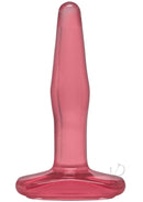 Doc Johnson's 4 Crystal Jellies Small Pink Butt Plug with Flared Base for Beginners