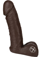 Vac-U-Lock 8-Inch Realistic Black Cock Attachment with lifelike details, bulging veins, and plush balls for intense sensations and unforgettable experiences