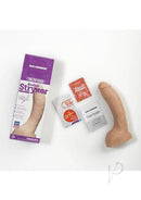 Vac U Lock Stryker Realistic Cock Attachment with packaging, Vac-U-Powder, and care guide.
