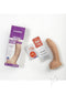 Vac U Lock Stryker Realistic Cock Attachment with packaging, Vac-U-Powder, and care guide.