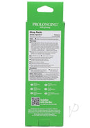 Back of Prolonging Delay Cream for Men 2oz packaging showing drug facts and ingredients.