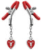 XR Brands Master Series Charmed Heart Padlock Nipple Clamps at $14.99