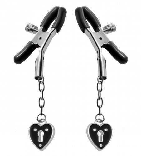 XR Brands Master Series Charmed Heart Padlock Nipple Clamps from XR Brands at $15.99