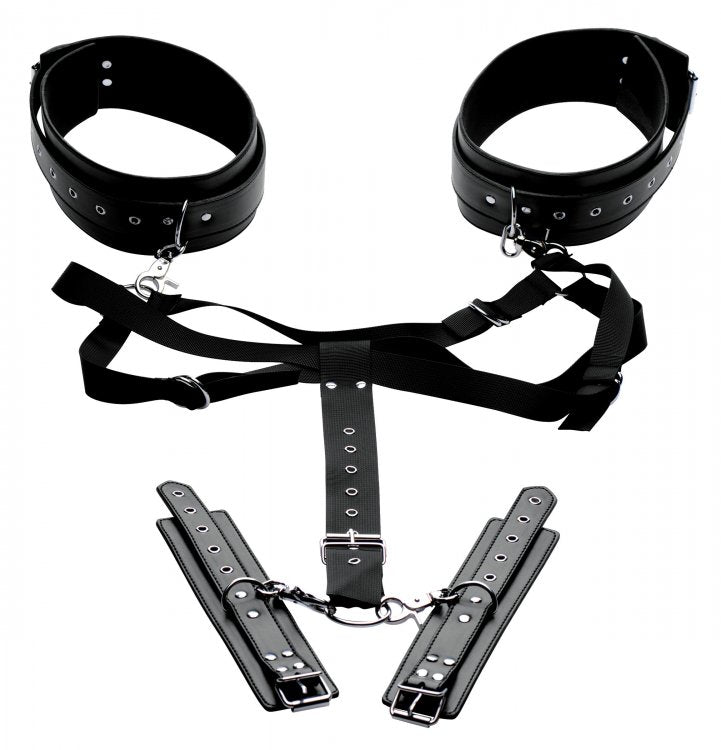 XR Brands Master Series Aquire Thigh Harness and Wrist Cuffs at $39.99
