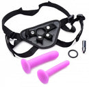 XR Brands Strap Strap On Double-G Deluxe Vibrating Silicone Strap On Kit at $49.99
