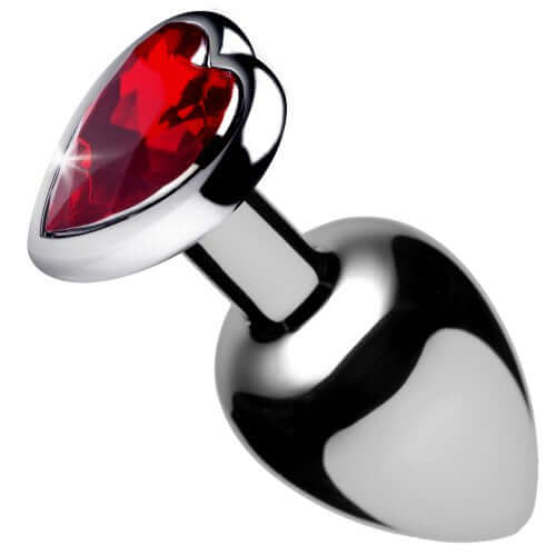 XR Brands Booty Sparks Red Heart Gem Small Anal Plug at $10.99