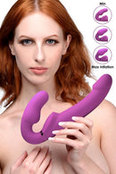 XR Brands Strap U 10X Evoke Ergo Fit Inflatable and Vibrating Strapless Strap On at $94.99