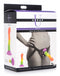 XR Brands Strap U Proud Rainbow Silicone Dildo with Harness at $41.99