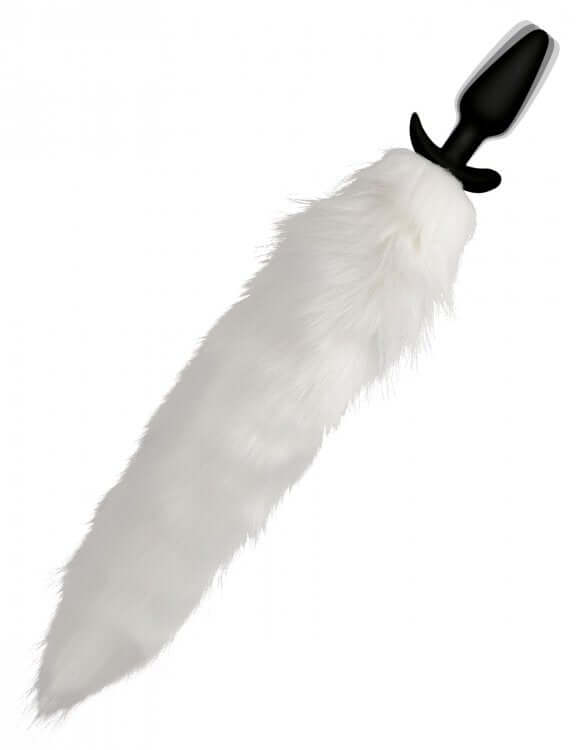 XR Brands Tailz Vibrating White Fox Tail Slender Anal Plug at $49.99