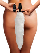 XR Brands Tailz Vibrating White Fox Tail Slender Anal Plug at $49.99