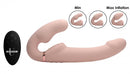 XR Brands Strap U 10X Evoke Ergo Fit Inflatable and Vibrating Strapless Strap On Beige at $99.99
