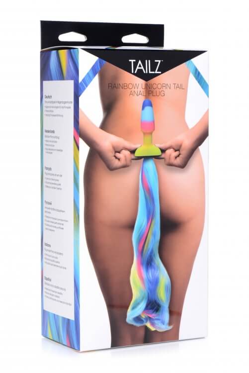 XR Brands Tailz Unicorn Butt Plug with Rainbow Tail at $25.99